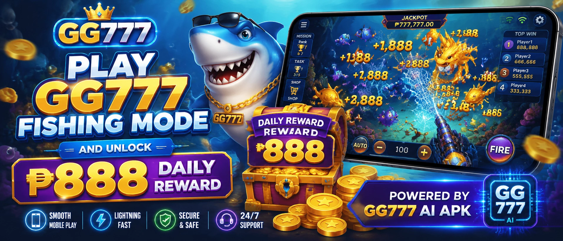 GG777 Fishing Games With Arcade-Style Rewards banner
